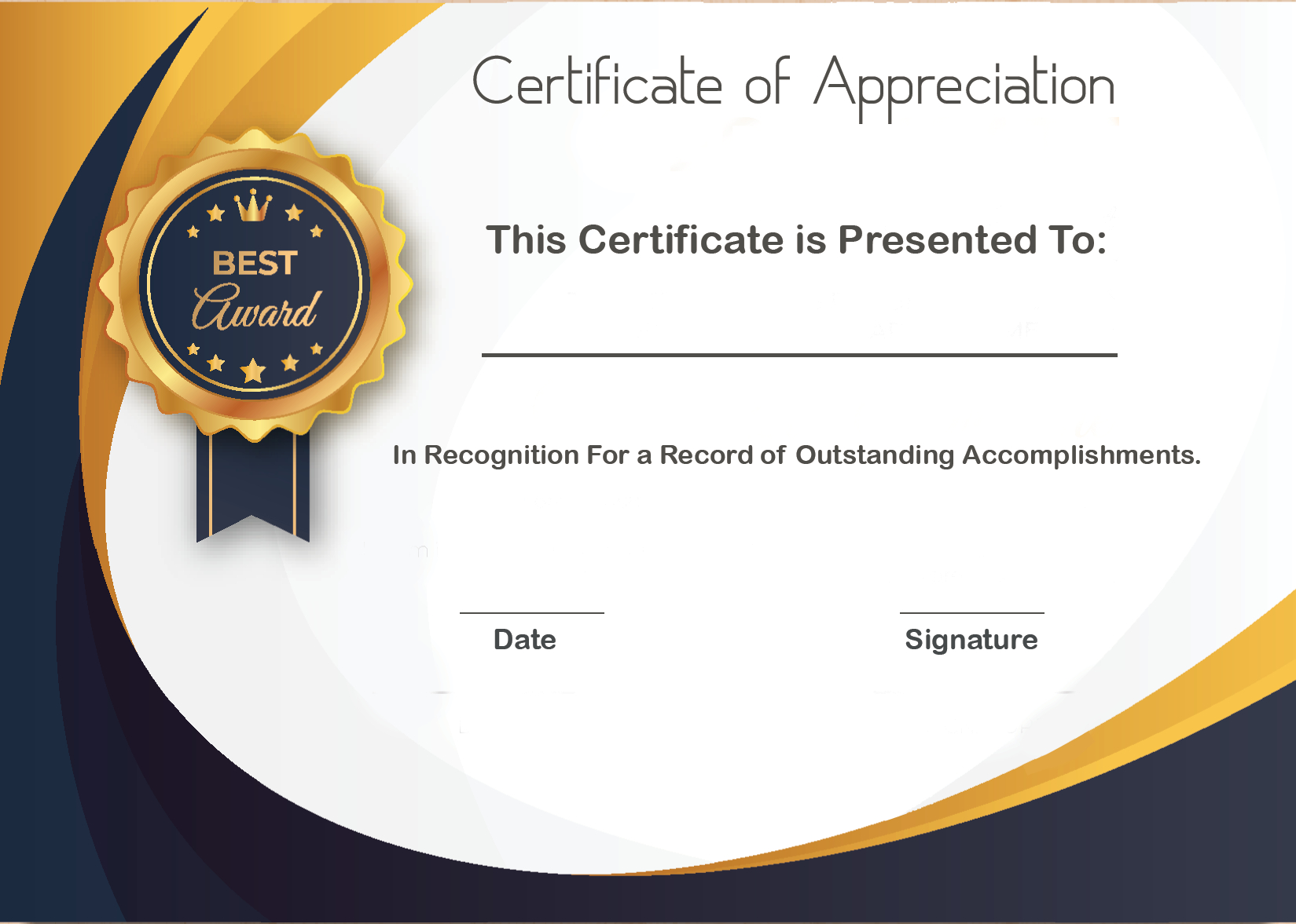 ❤️ Sample Certificate Of Appreciation Form Template❤️ With Regard To Volunteer Award Certificate Template