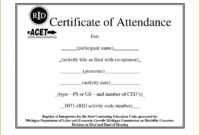 ❤️free Printable Certificate Of Attendance Sample Template inside Attendance Certificate Template Word