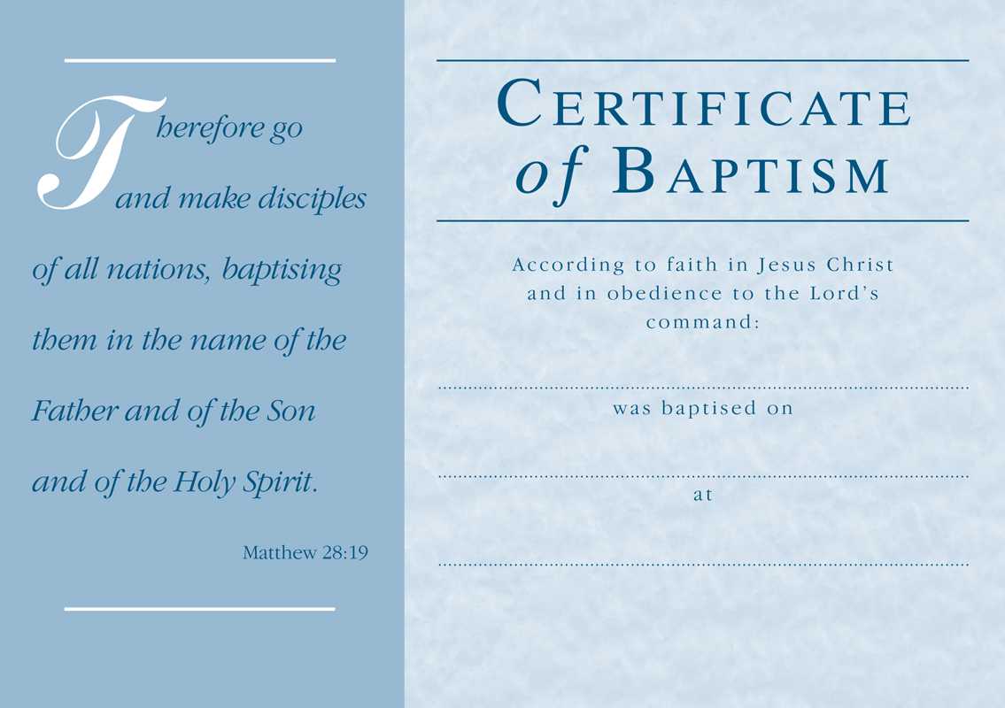 ❤️free Sample Certificate Of Baptism Form Template❤️ In Christian Baptism Certificate Template