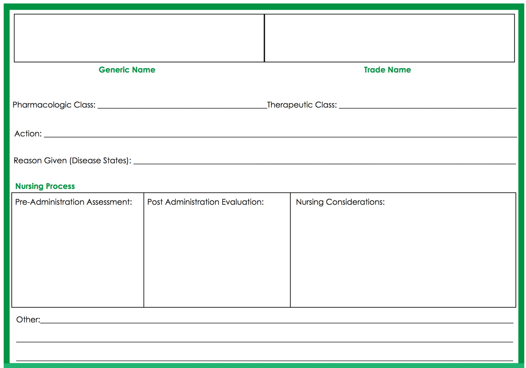 E94D9D Nursing Drug Cards Template | Wiring Resources Pertaining To Medication Card Template