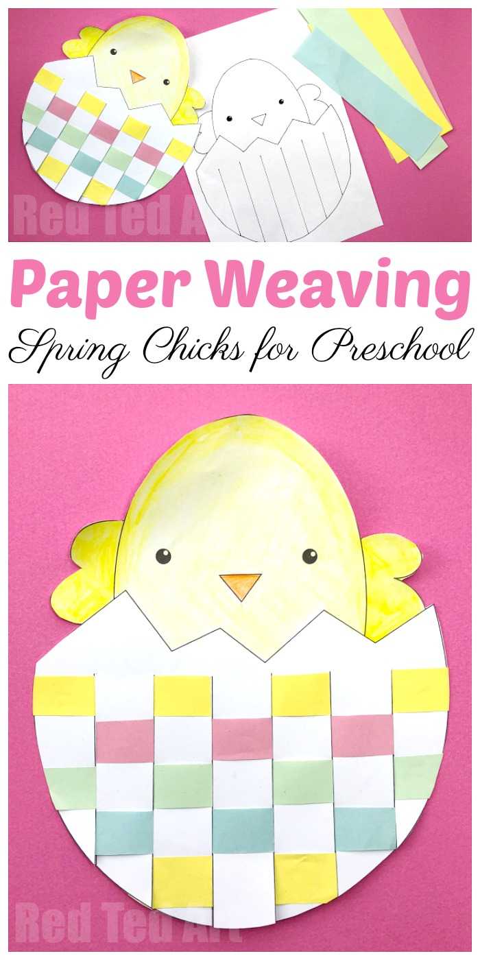 Easter Egg & Chick Paper Weaving – Red Ted Art With Regard To Easter Chick Card Template
