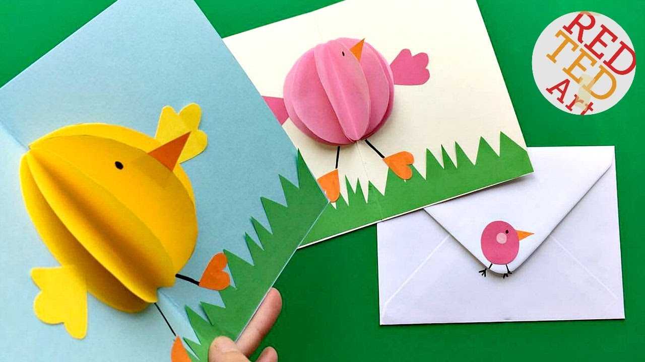 Easy Pop Up Chick Card – 3D Easter Card Diy – Cute & Easy Inside Easter Card Template Ks2