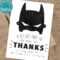 Editable Batman Birthday Thank You Card Instant Download Within Superman Birthday Card Template