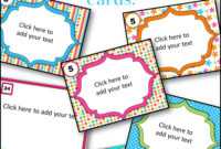 Editable Task Card Templates - Bkb Resources inside Task Card Template