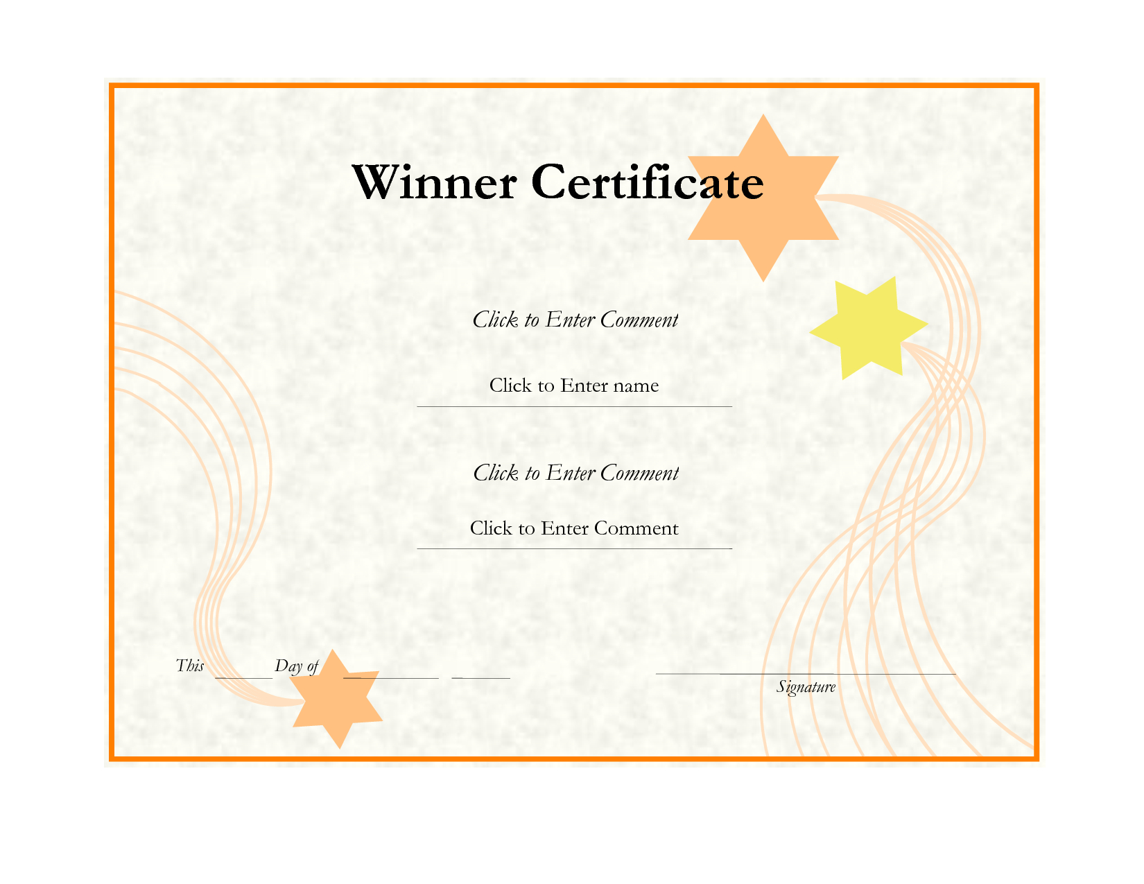 Effective Winner Certificate Template Designlizzy2008 Pertaining To Winner Certificate Template