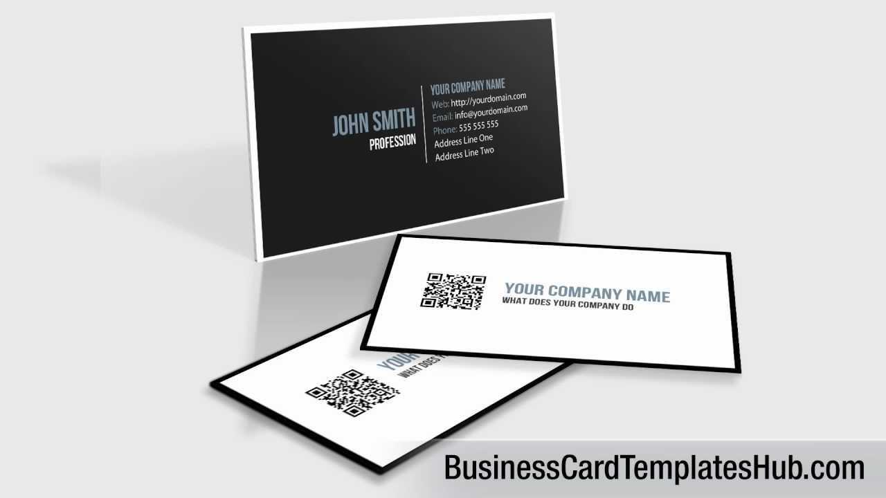 Elegant Black And White Qr Code Business Card Template – Youtube Intended For Qr Code Business Card Template