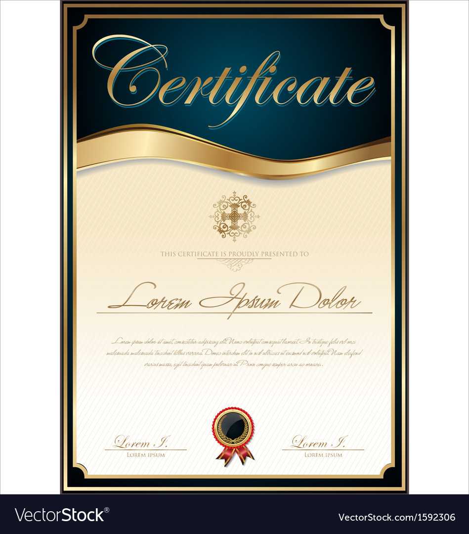 Elegant Blue Certificate Template For High Resolution Certificate Template