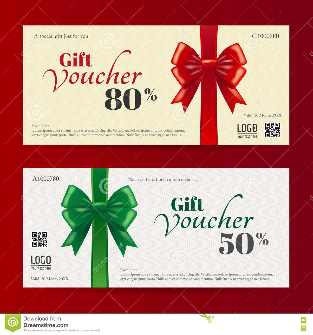 Elegant Christmas Gift Card Or Gift Voucher Template Stock Throughout Christmas Gift Certificate Template Free Download