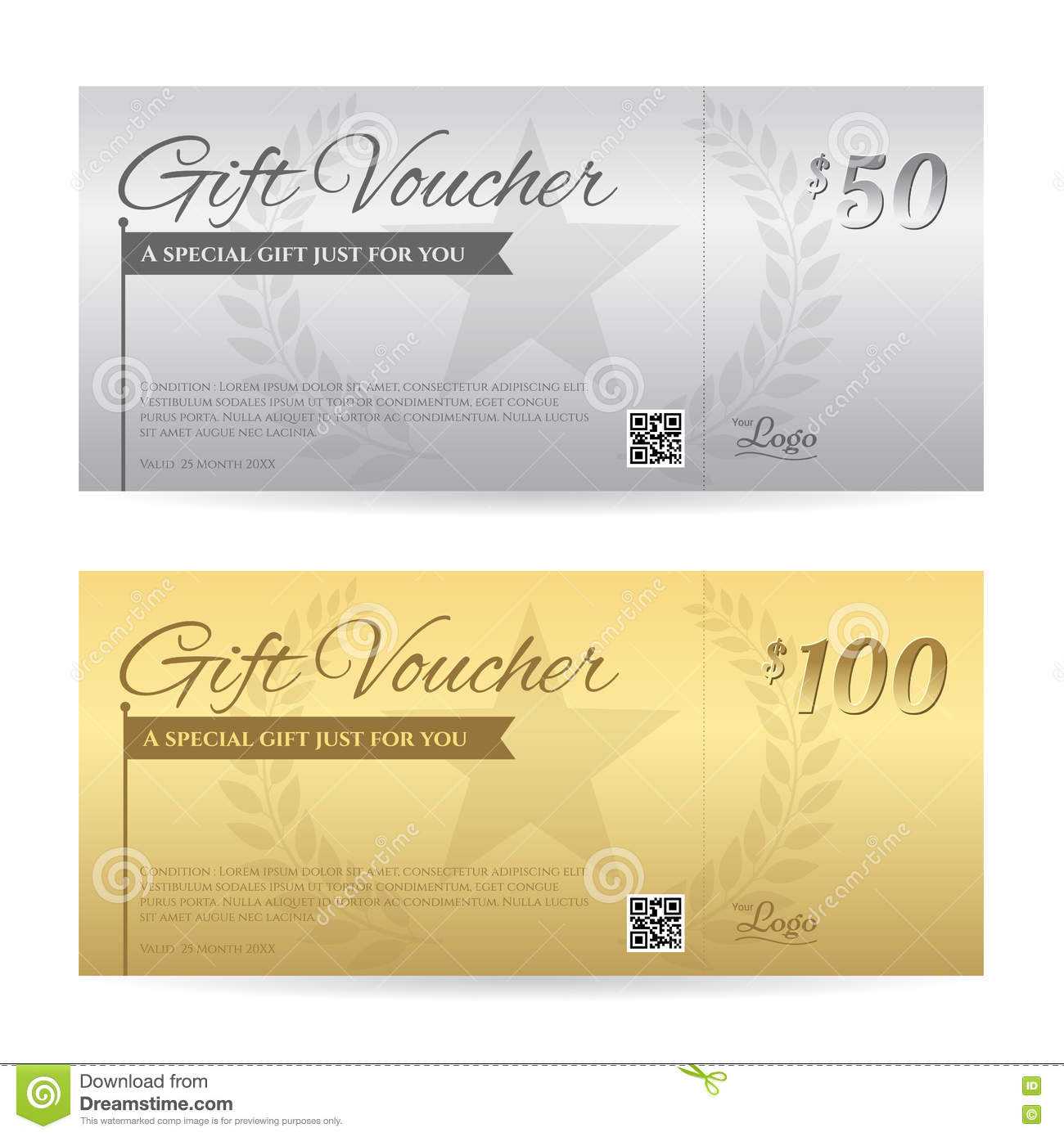 Elegant Gift Voucher Or Gift Card Certificate Template Stock In Elegant Gift Certificate Template