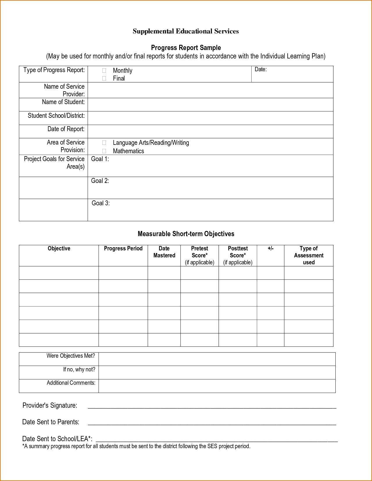 Elementary Progress Report Templates – Beyti.refinedtraveler.co Within Homeschool Middle School Report Card Template