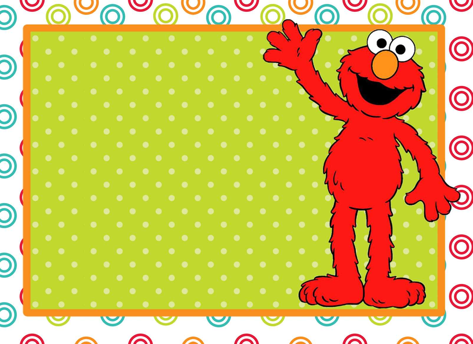 Elmo Invitation Templates With Regard To Elmo Birthday Card Template