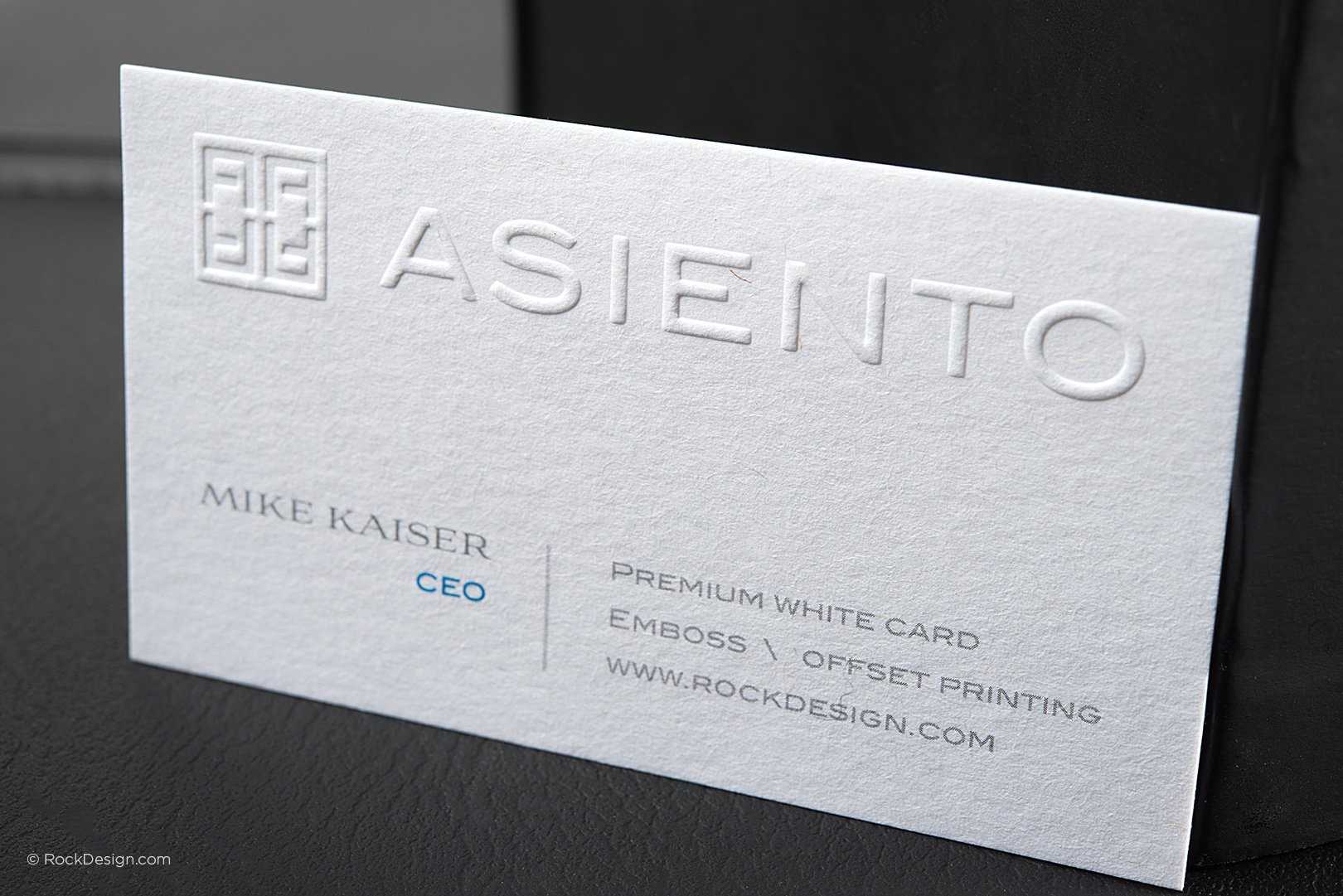 Embossed Design Free With Online Print Purchase | Rockdesign For Free Template Business Cards To Print
