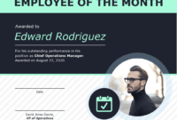 Employee Of The Month Certificate Of Recognition Template throughout Manager Of The Month Certificate Template