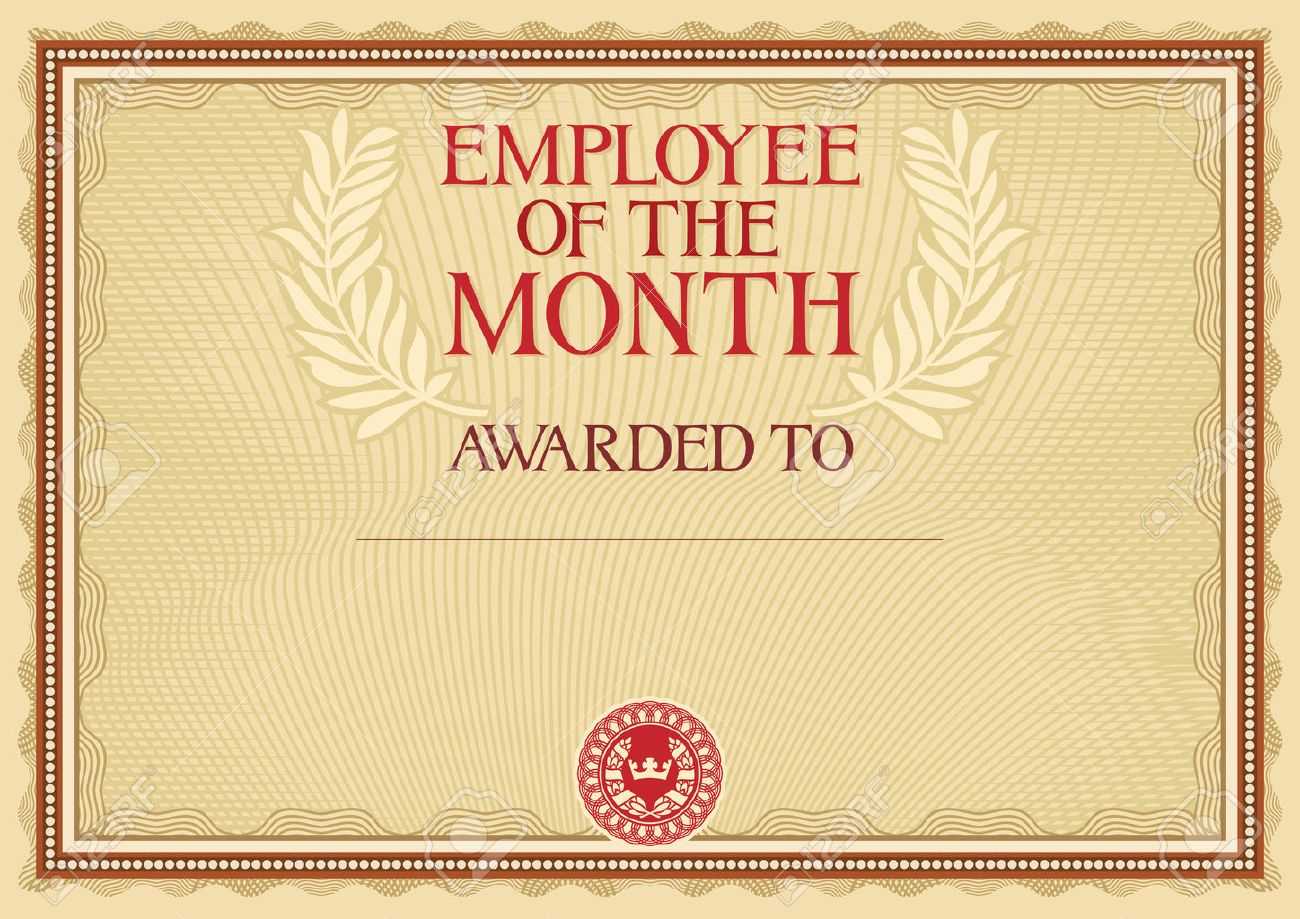 Employee Of The Month - Certificate Template Within Employee Of The Month Certificate Template With Picture