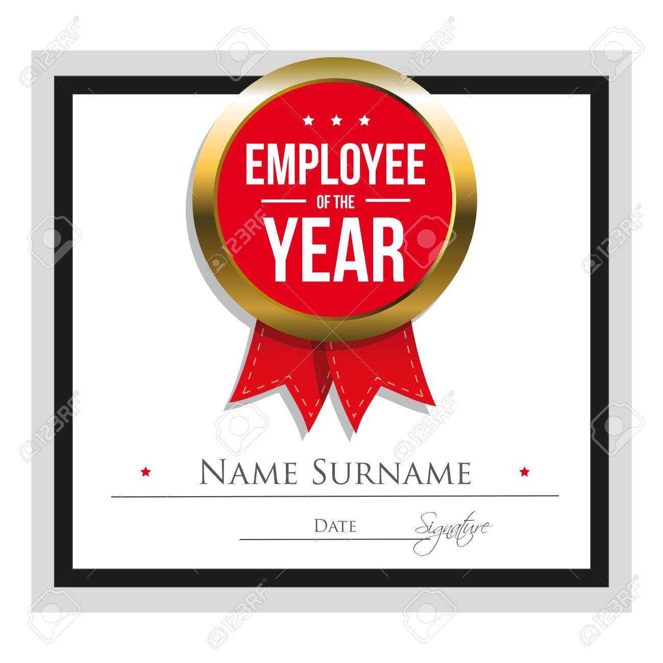 Employee Of The Year Certificate Template With Regard To Employee Of The Year Certificate Template Free