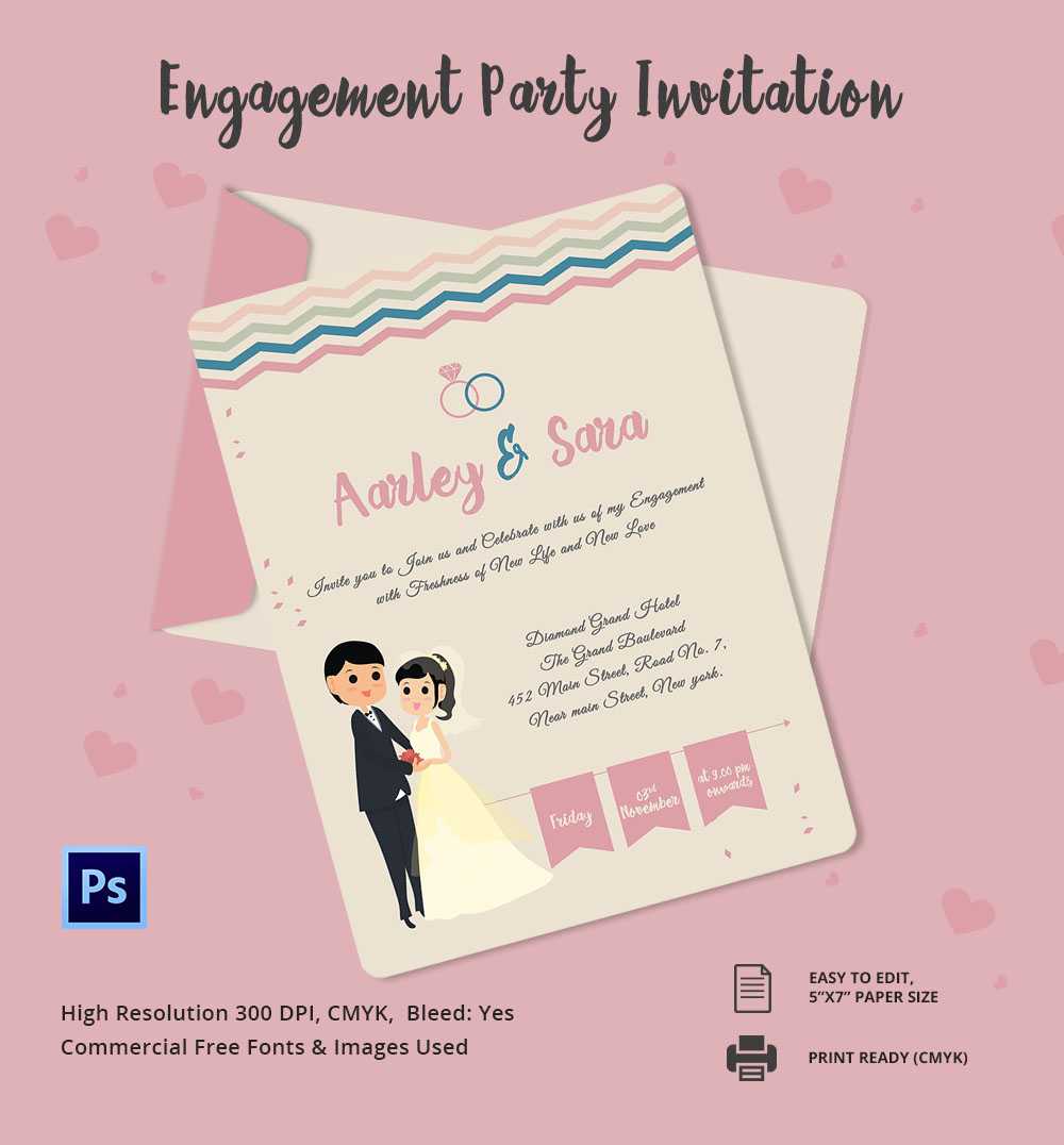 Engagement Invitation Format With Regard To Engagement Invitation Card Template