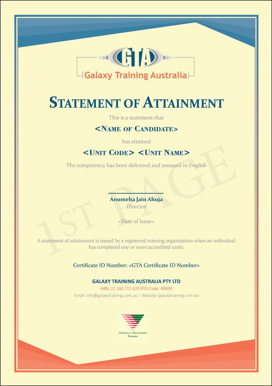 Entry #13Clogaf For Redesign A Certificate Template Intended For Certificate Of Attainment Template