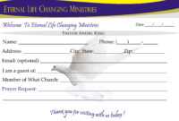 Eternal Life Visitor Card-B | Creative Kingdom Designs with Church Visitor Card Template Word