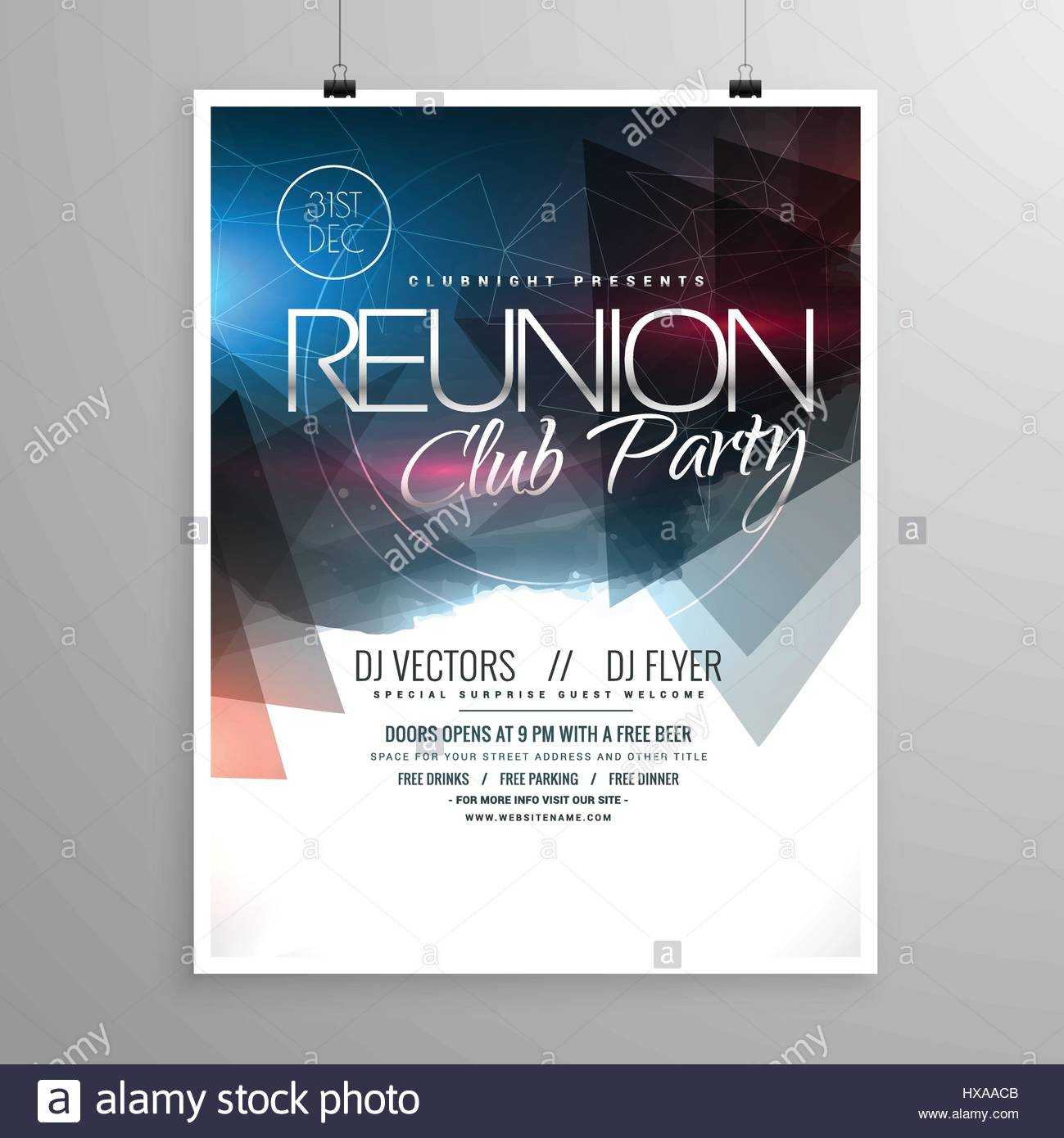 Event Club Party Flyer Template Brochure Design Stock Vector With Regard To Welcome Brochure Template