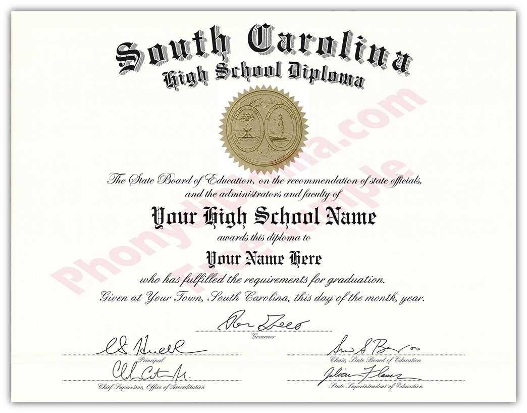 Fake Diplomas And Transcripts From South Carolina Inside Fake Diploma Certificate Template