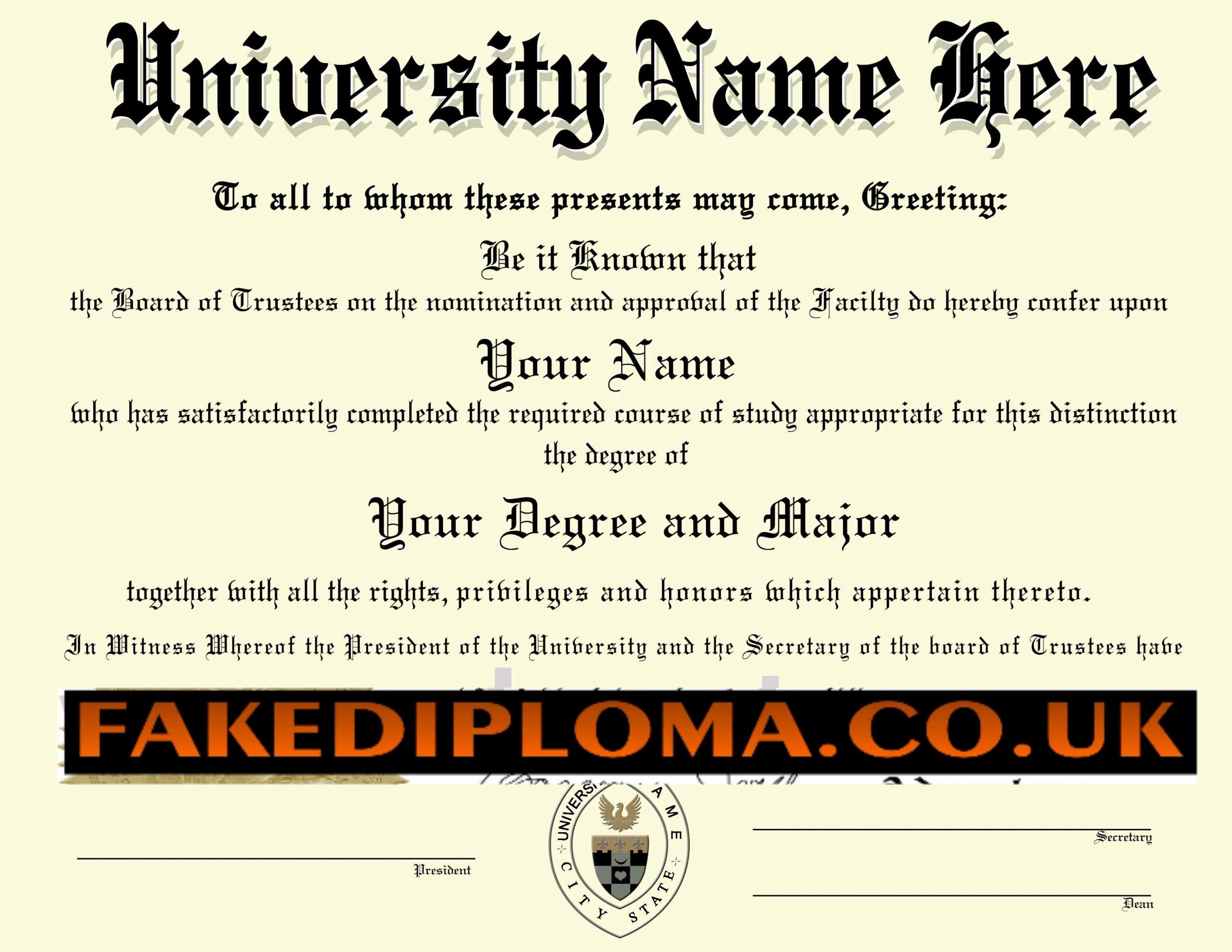 Fake Diplomas & Fake Degrees Any Country Intended For Fake Diploma Certificate Template