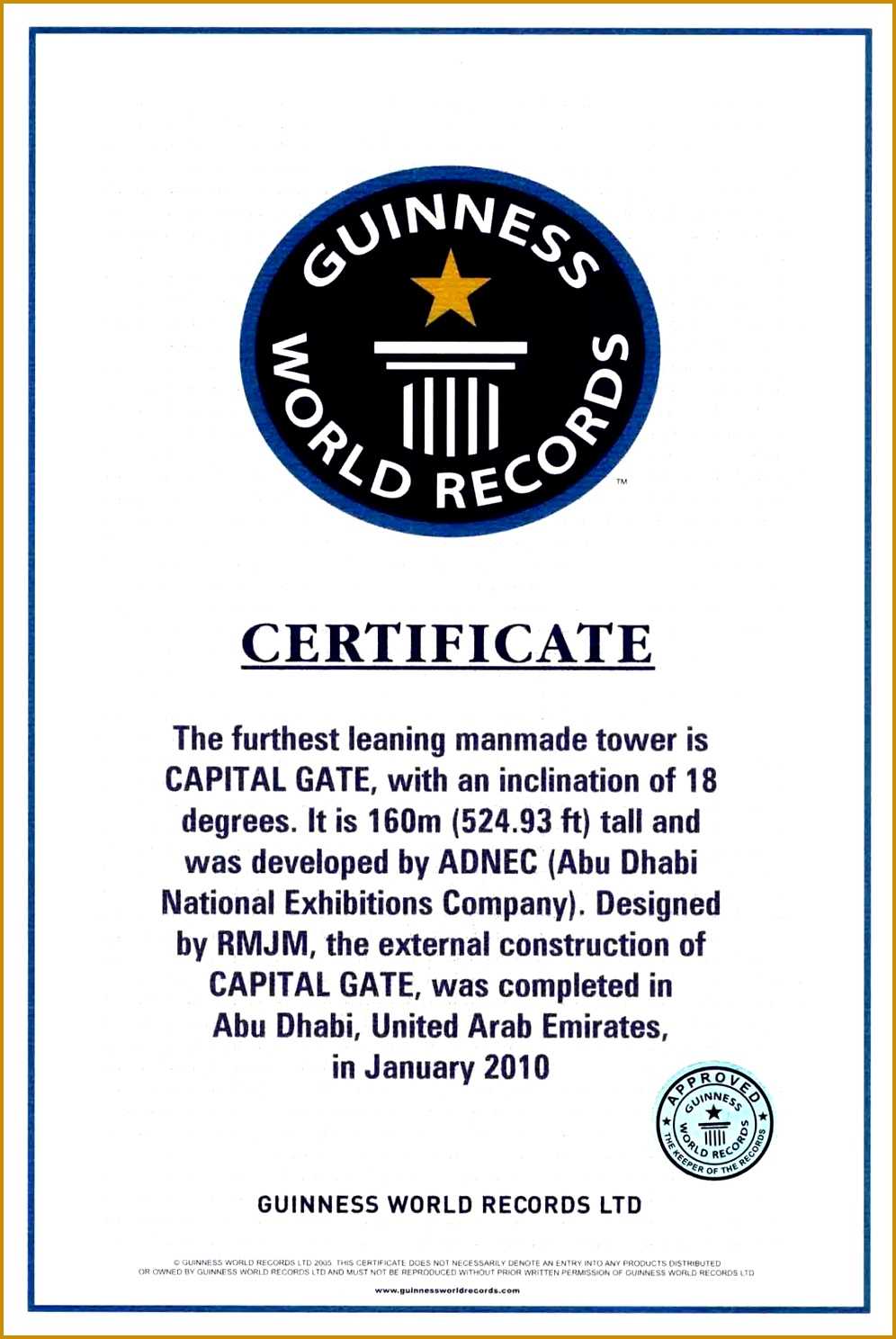 Fake Guinness World Record Certificate – Milbe Within Guinness World Record Certificate Template