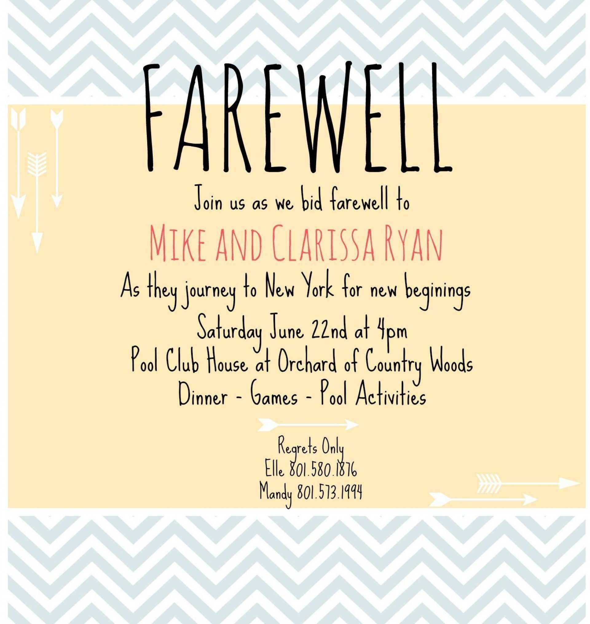 Farewell Card Templates Template – Cards Design Templates With Farewell Card Template Word