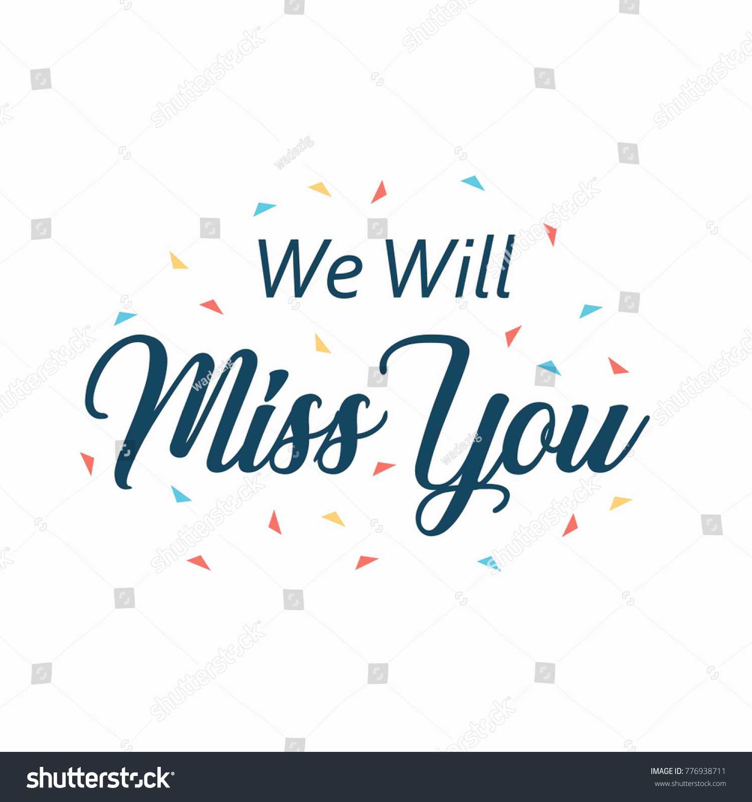 Farewell Card We Will Miss You Stock Vector (Royalty Free Regarding Goodbye Card Template