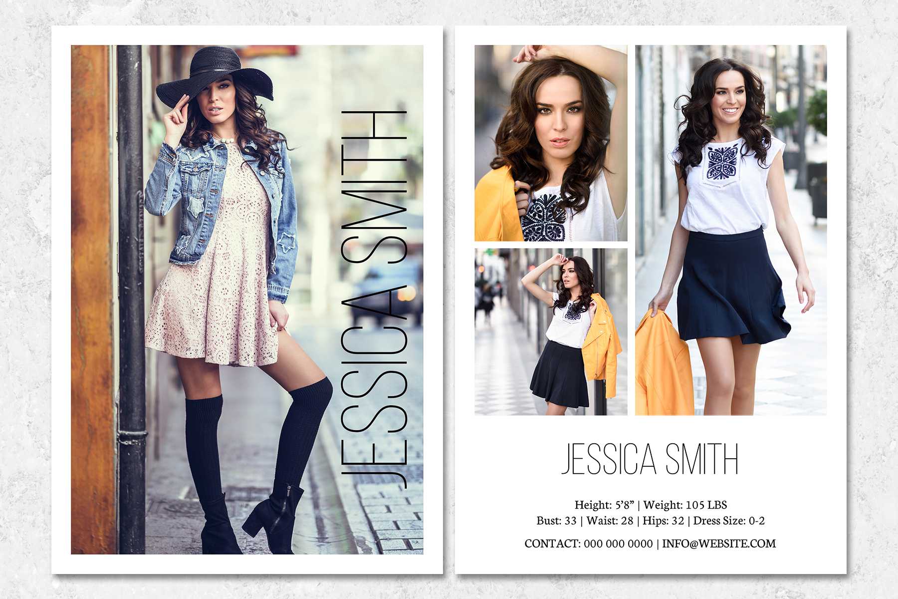 Fashion Model Comp Card Template Inside Free Zed Card Template