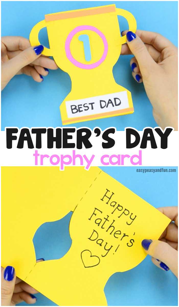 Father's Day Trophy Card – With Printable Trophy Template Throughout Fathers Day Card Template