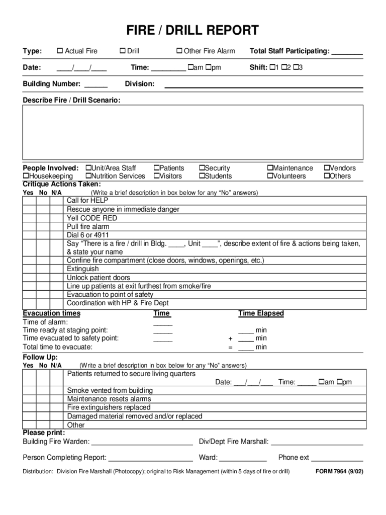 Fire Drill Report Form – 2 Free Templates In Pdf, Word Intended For Fire Extinguisher Certificate Template