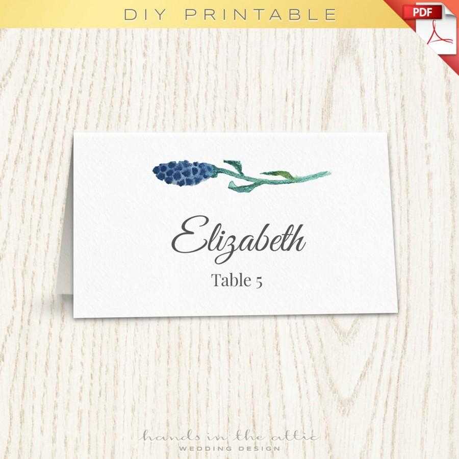 Floral Wedding Placecard Template, Printable Escort Cards Throughout Printable Escort Cards Template