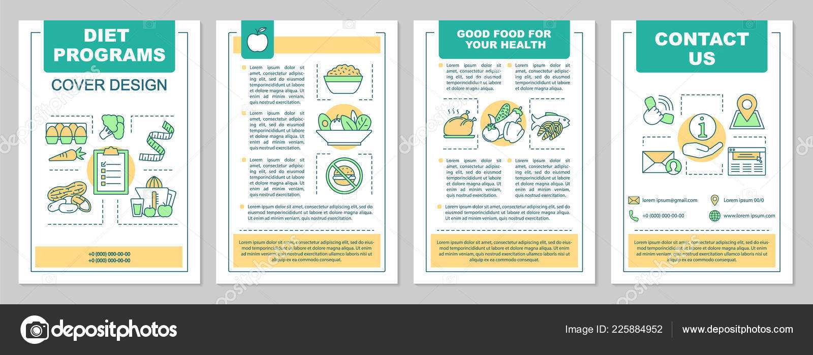 Food Magazine Layout Templates | Healthy Nutrition Brochure Inside Nutrition Brochure Template