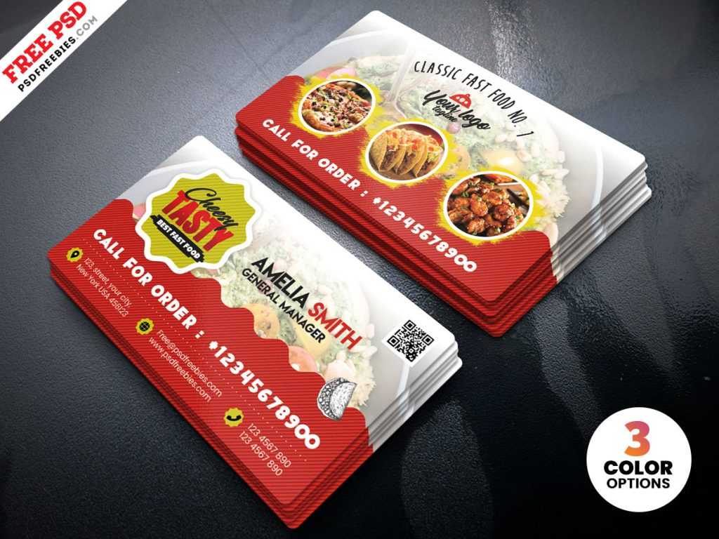 Food Restaurant Business Card Psd Template | Psdfreebies Intended For Food Business Cards Templates Free