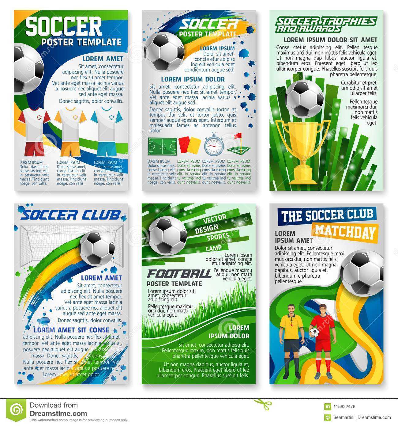 Football Or Soccer Game Banner, Sport Club Design Stock Pertaining To Soccer Referee Game Card Template