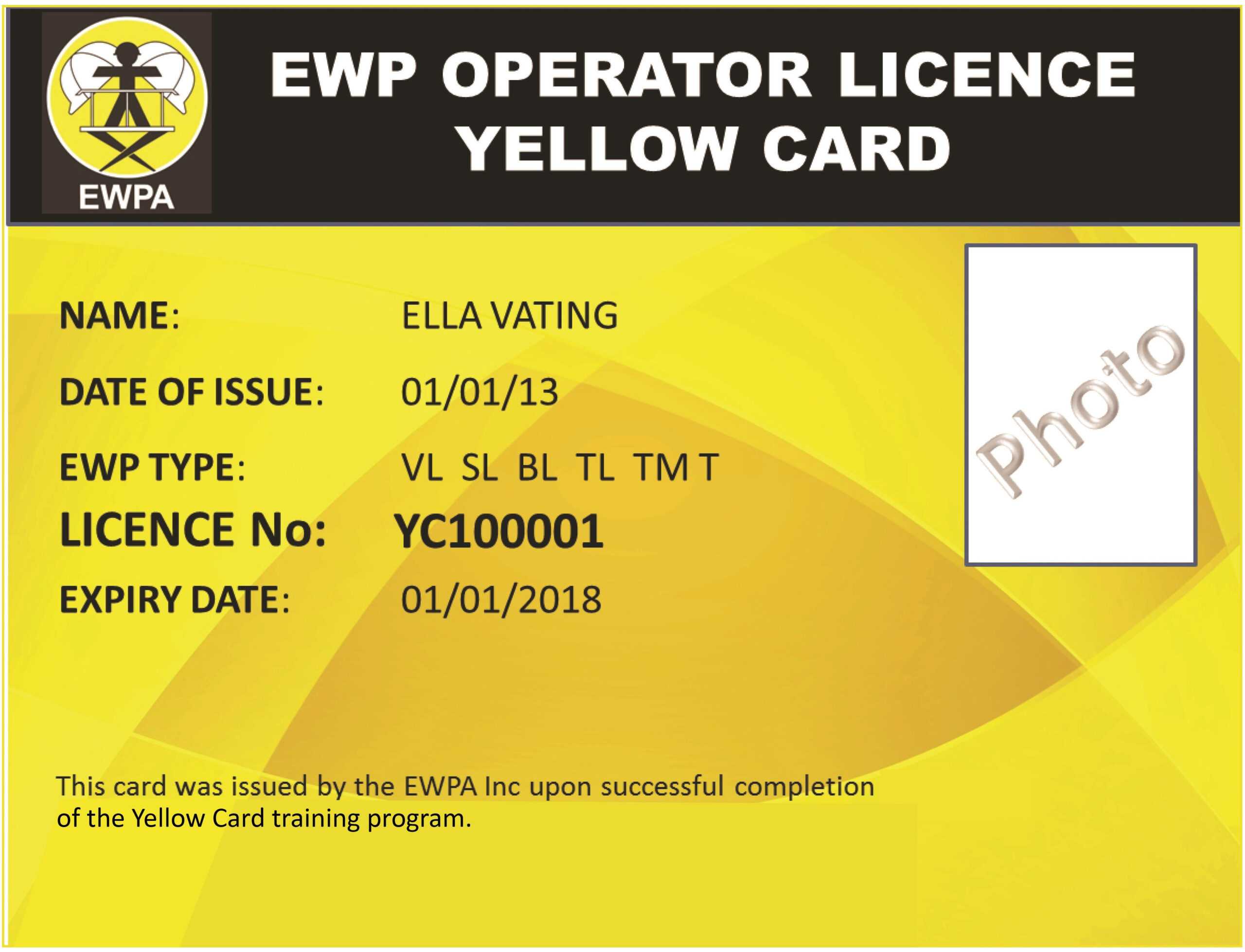 Forklift Licence Template Word Format Aerial Lift For Forklift Certification Card Template