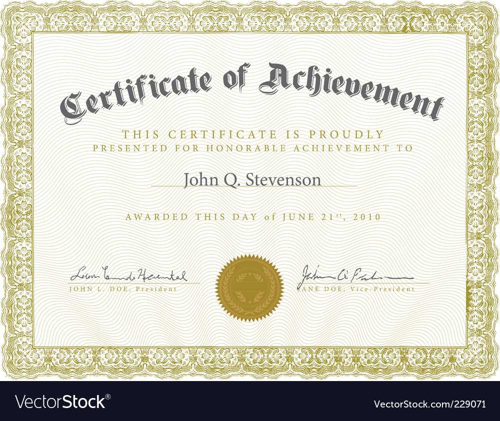 Formal Ornate Certificate Template Within Blank Certificate Templates Free Download