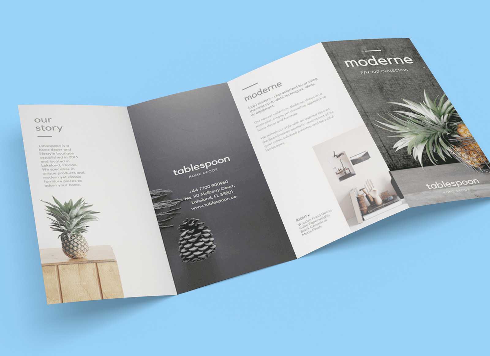 Free 4 Panel Quad Fold Brochure Mockup Psd - Good Mockups Within 4 Fold Brochure Template