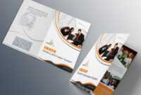 Free Bi-Fold Brochure Psd On Behance throughout Two Fold Brochure Template Psd