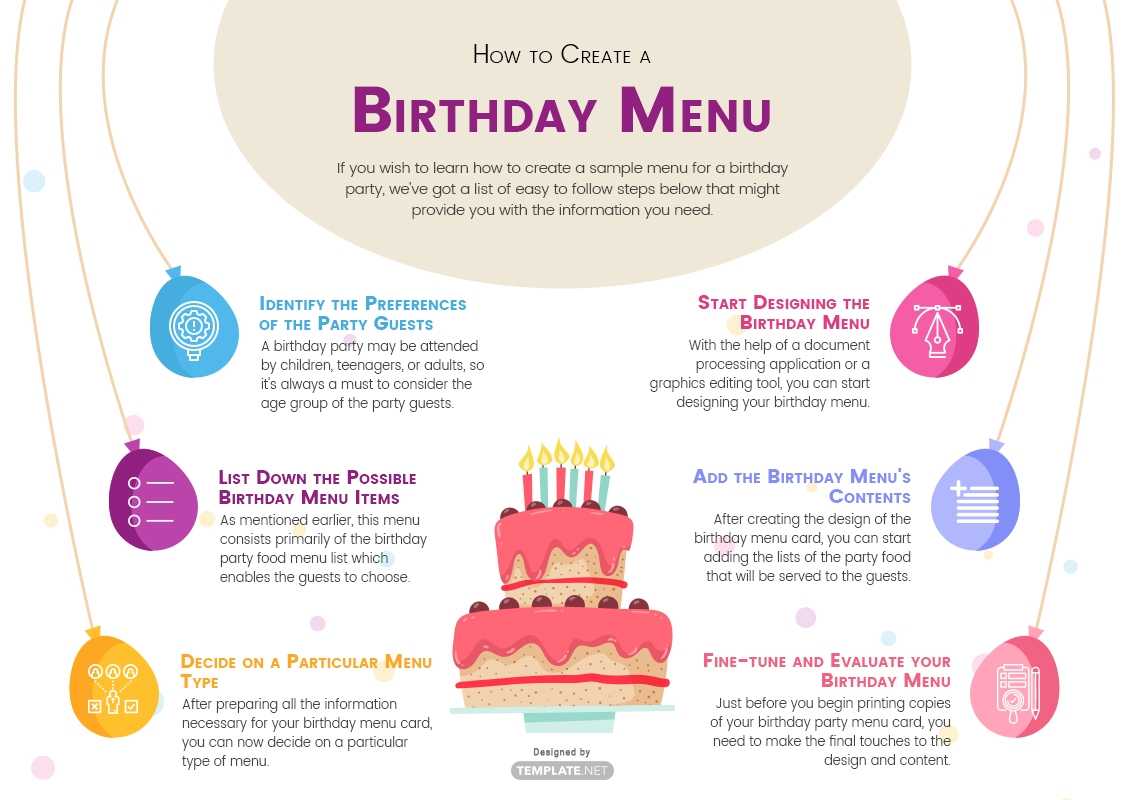 Free Birthday Menu Templates – Word (Doc) | Psd | Indesign Within Indesign Birthday Card Template