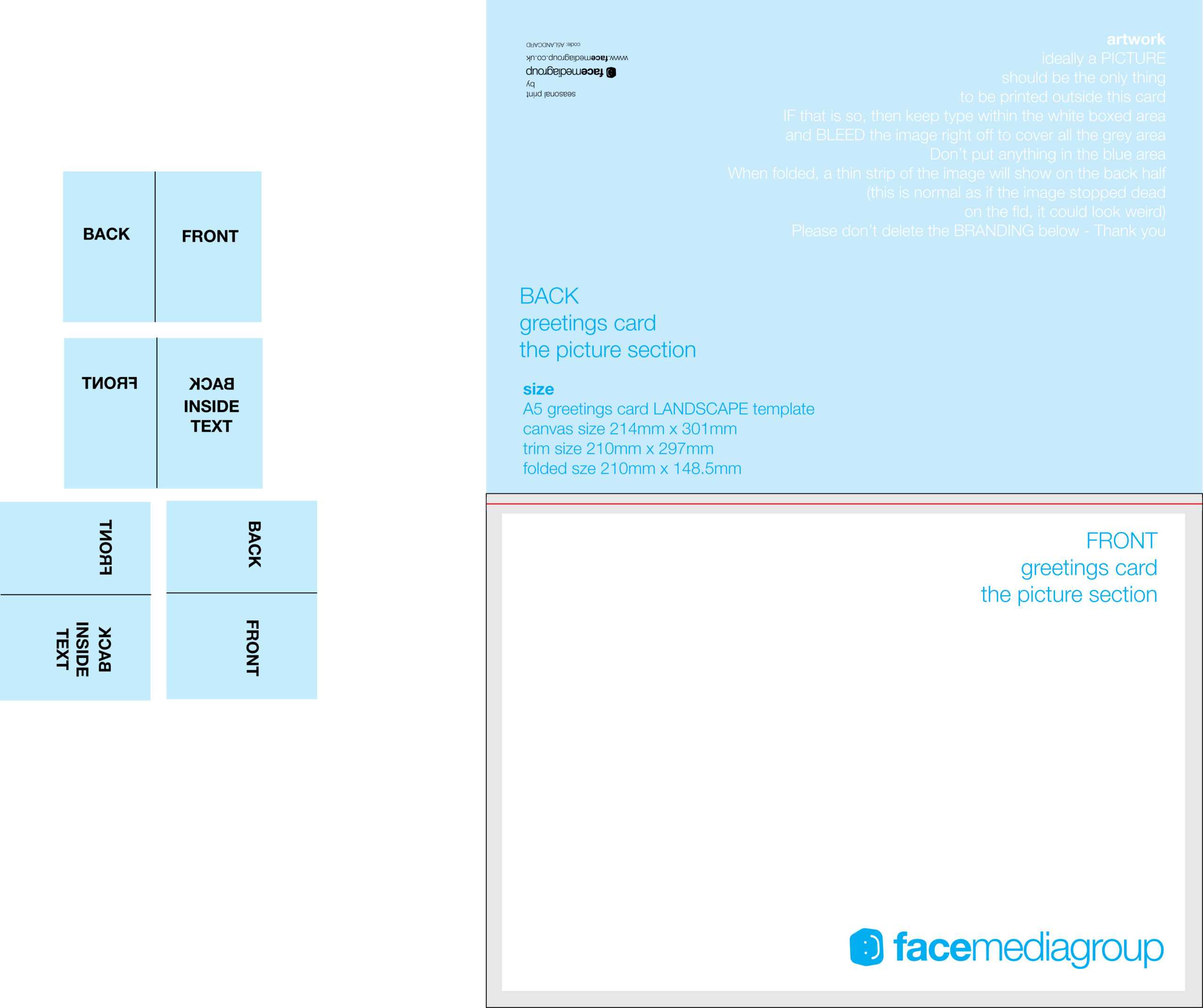 Free Blank Greetings Card Artwork Templates For Download For Foldable Card Template Word