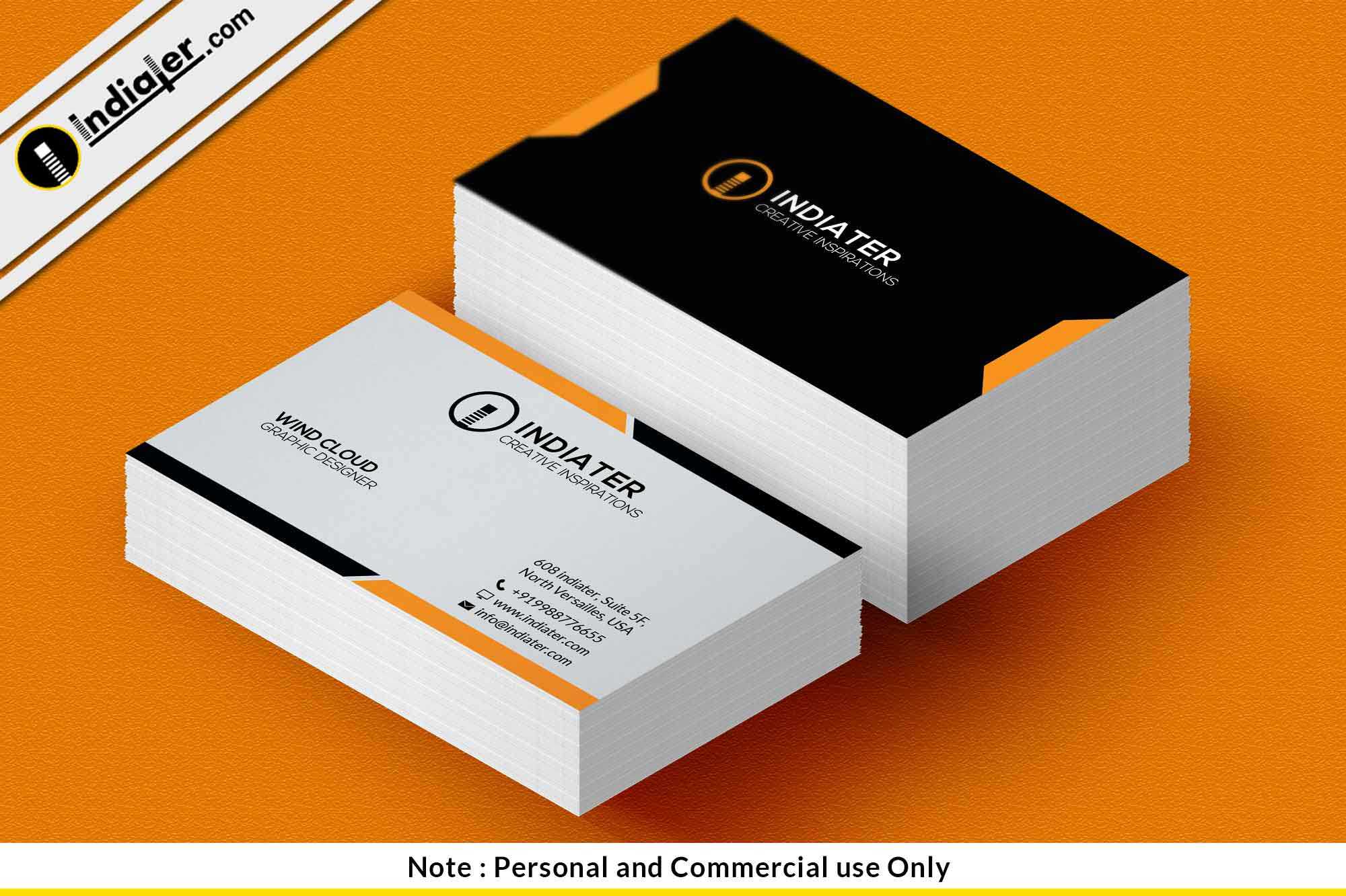 Free Business Card Sample Template Psd – Indiater Inside Free Personal Business Card Templates
