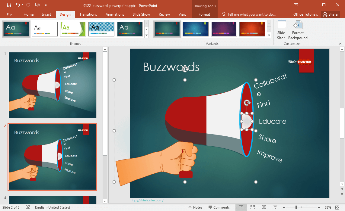 Free Buzzword Powerpoint Template Regarding How To Change Powerpoint Template