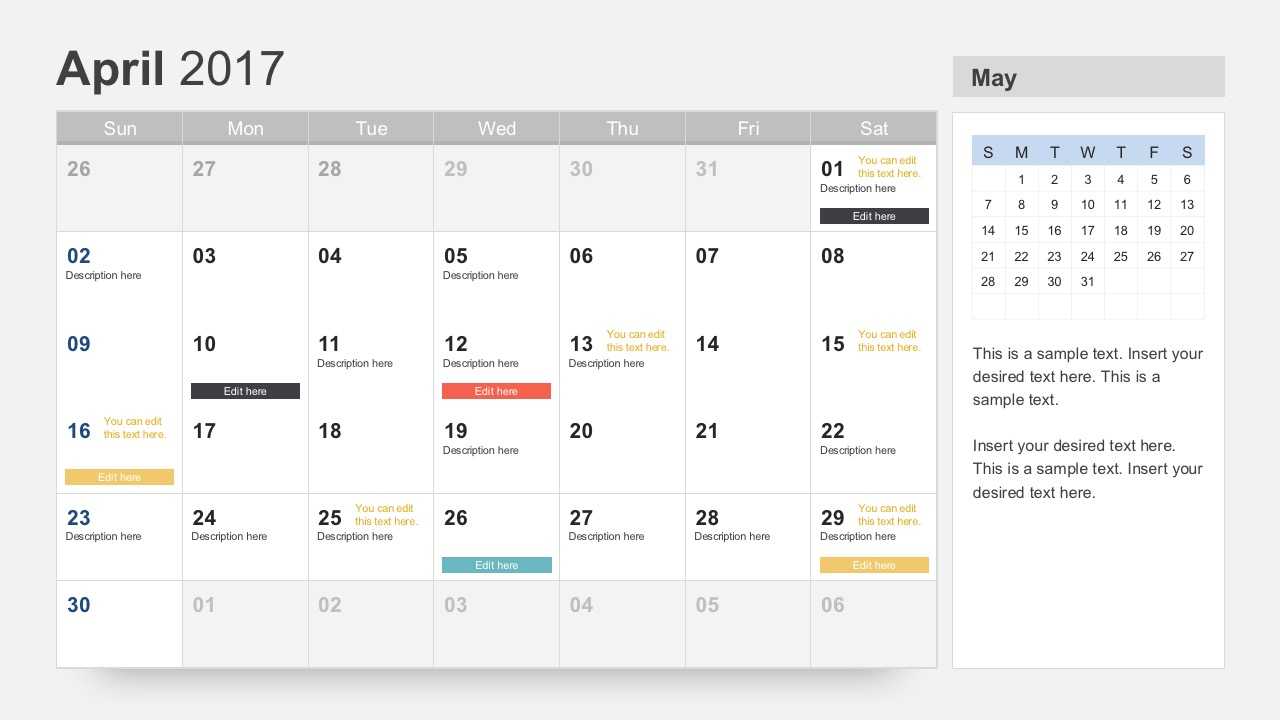 Free Calendar 2017 Template With Microsoft Powerpoint Calendar Template