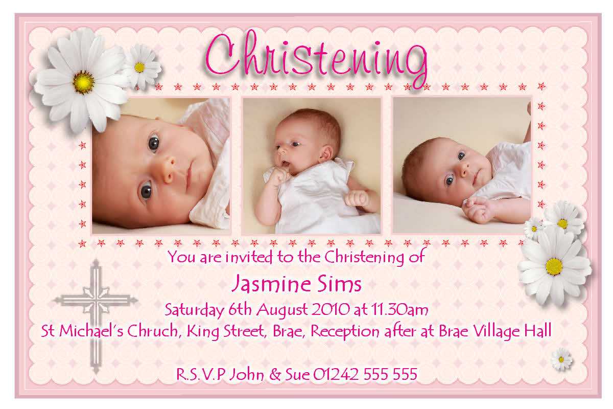 Free Christening Invitations Templates Within Free Christening Invitation Cards Templates