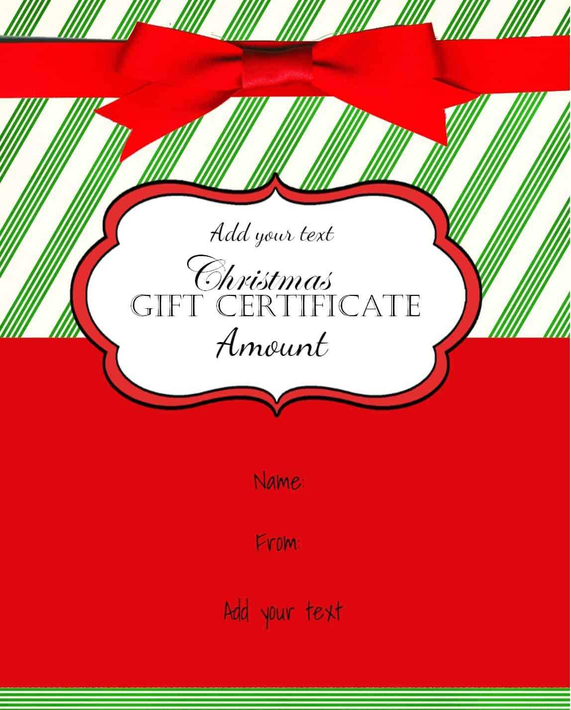 Free Christmas Gift Certificate Template | Customize Online For Free Christmas Gift Certificate Templates