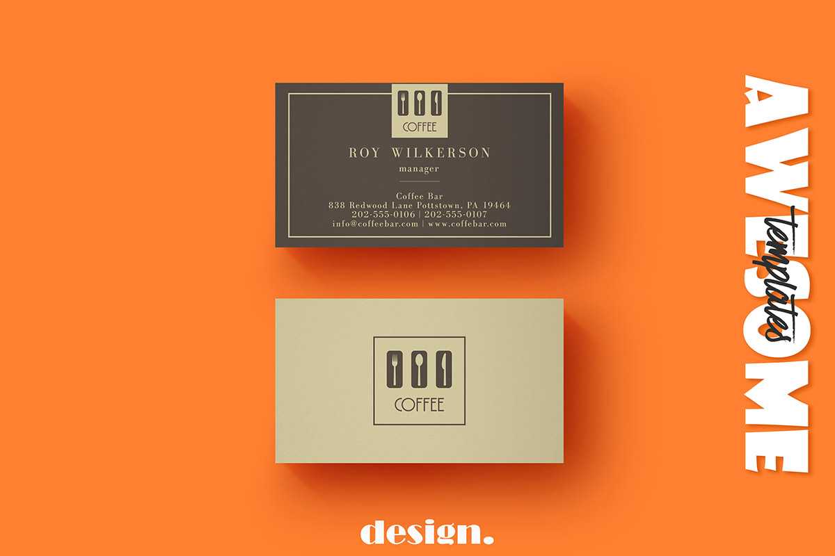 Free Coffee Business Card Template - Creativetacos Throughout Coffee Business Card Template Free