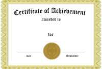 Free Customizable Certificate Of Achievement in Free Printable Certificate Of Achievement Template