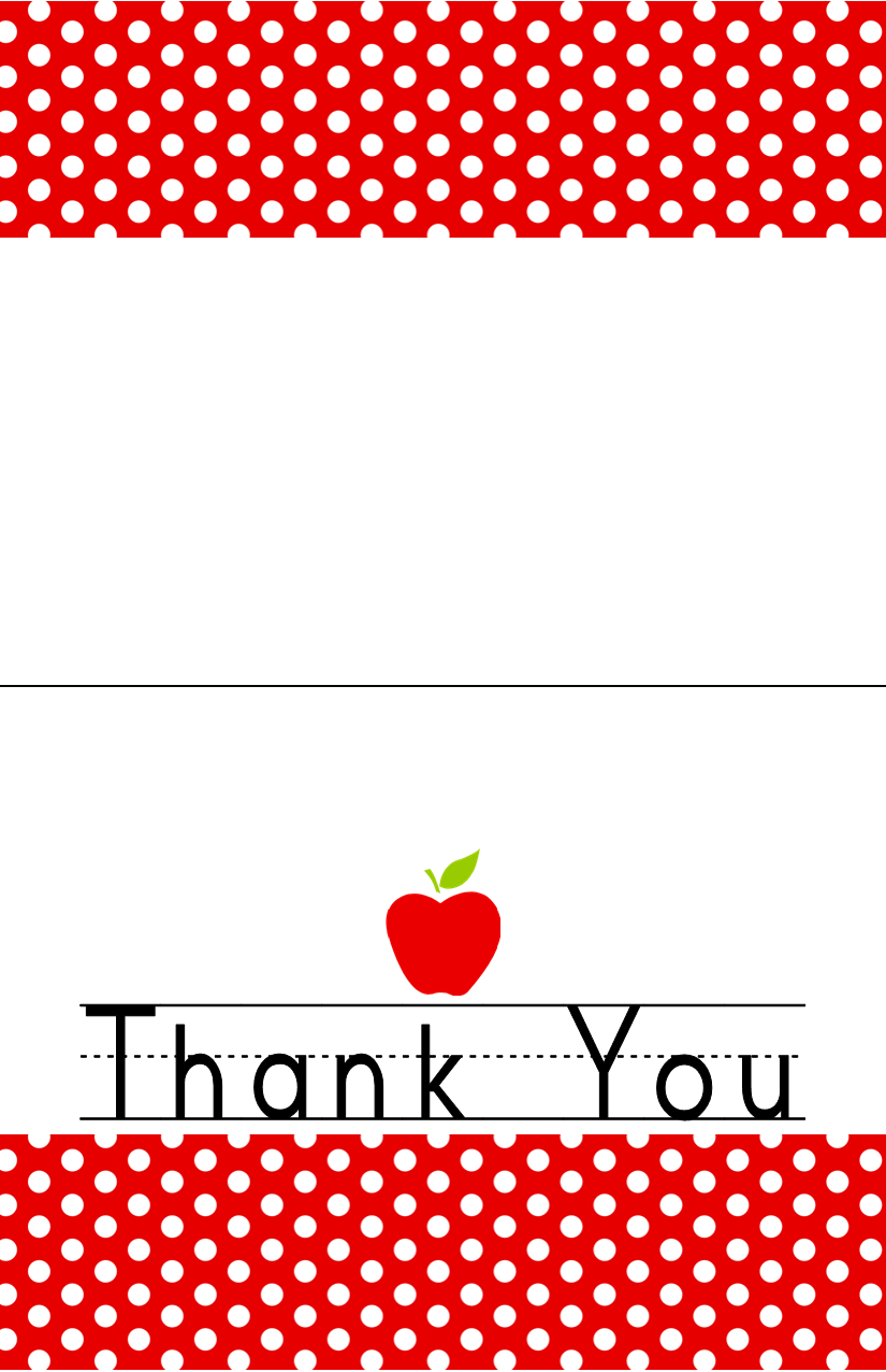 Free Download: Teacher Appreciation Week May 3 7 – Dimple Prints In Thank You Card For Teacher Template