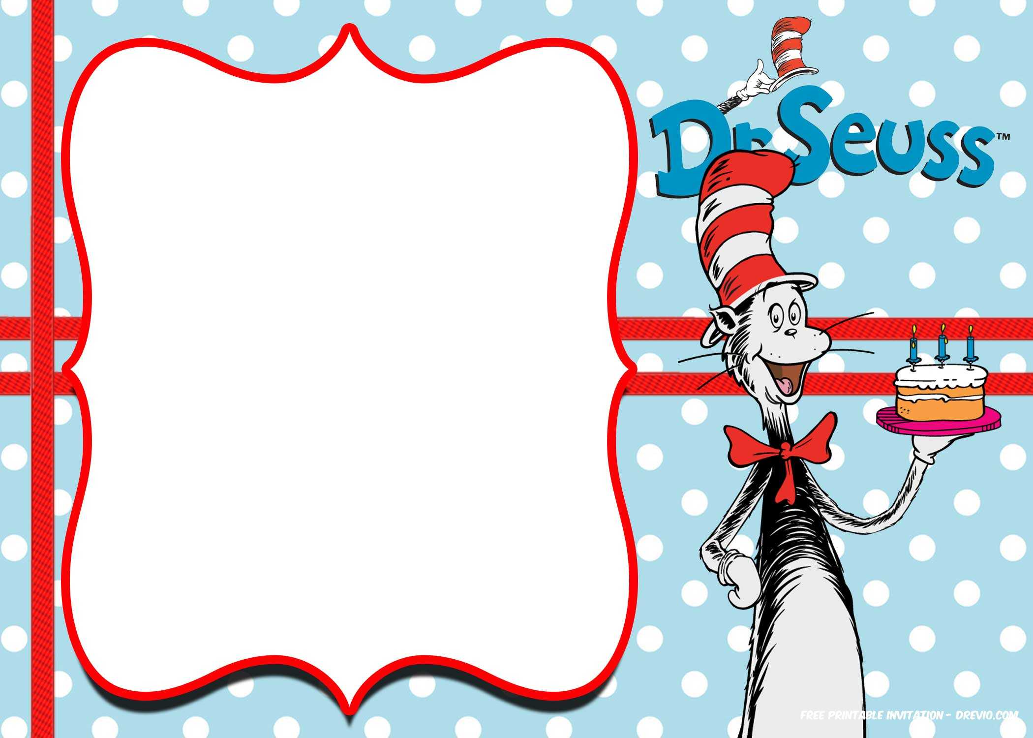 Free Dr.seuss Invitation Templates - Printable – Bagvania With Regard To Dr Seuss Birthday Card Template